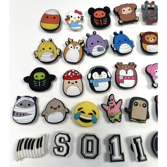 Mixed Lot 35 Various SHOE CHARMS for Crocs Clogs Accessories Decoration PVC EUC - Picture 2 of 6